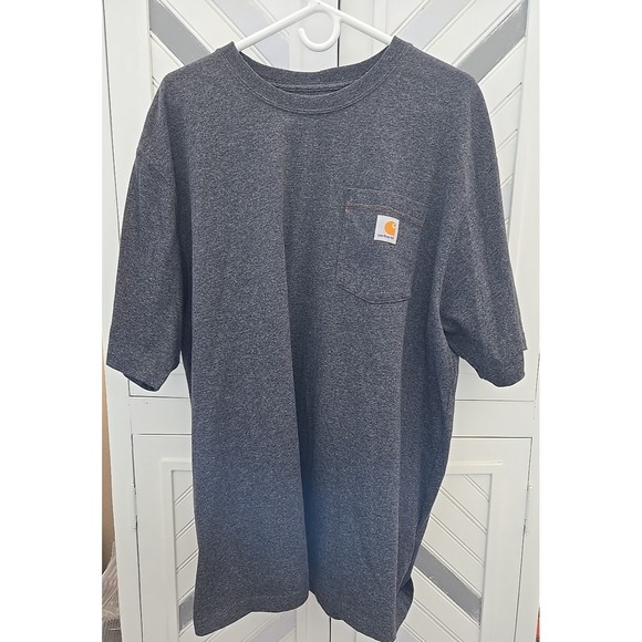 Carhartt Men's XL Loose Fit Dark Gray Born from the Railroad Short Sleeve Tee - Picture 3 of 10